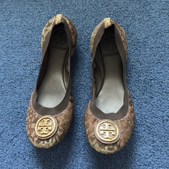 New Tory Burch Leopard Flats - 7.5 New - Picture 1 of 2